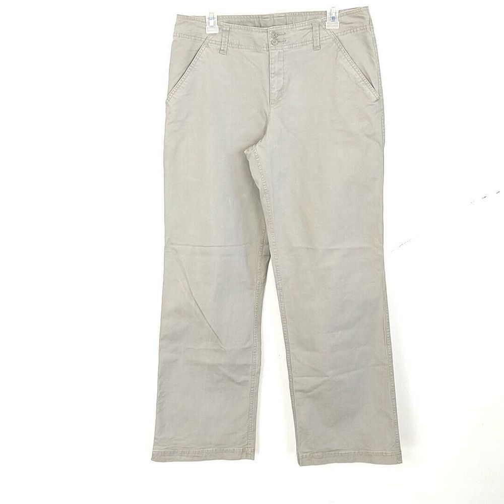 Columbia‎ Womens sz 10 Pants Gray Canvas Outdoor Straight Leg